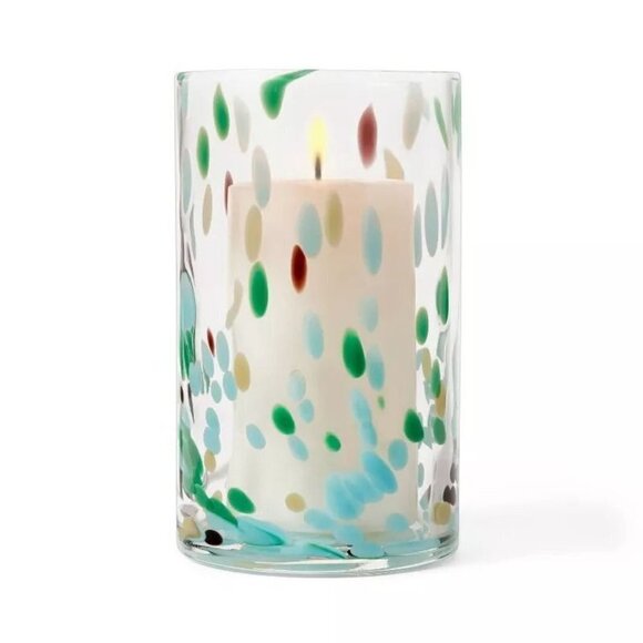 DVF for Target‎ Dot Glass 9.84x5.83 Candle Holder Diane Von Furstenberg - Picture 1 of 7